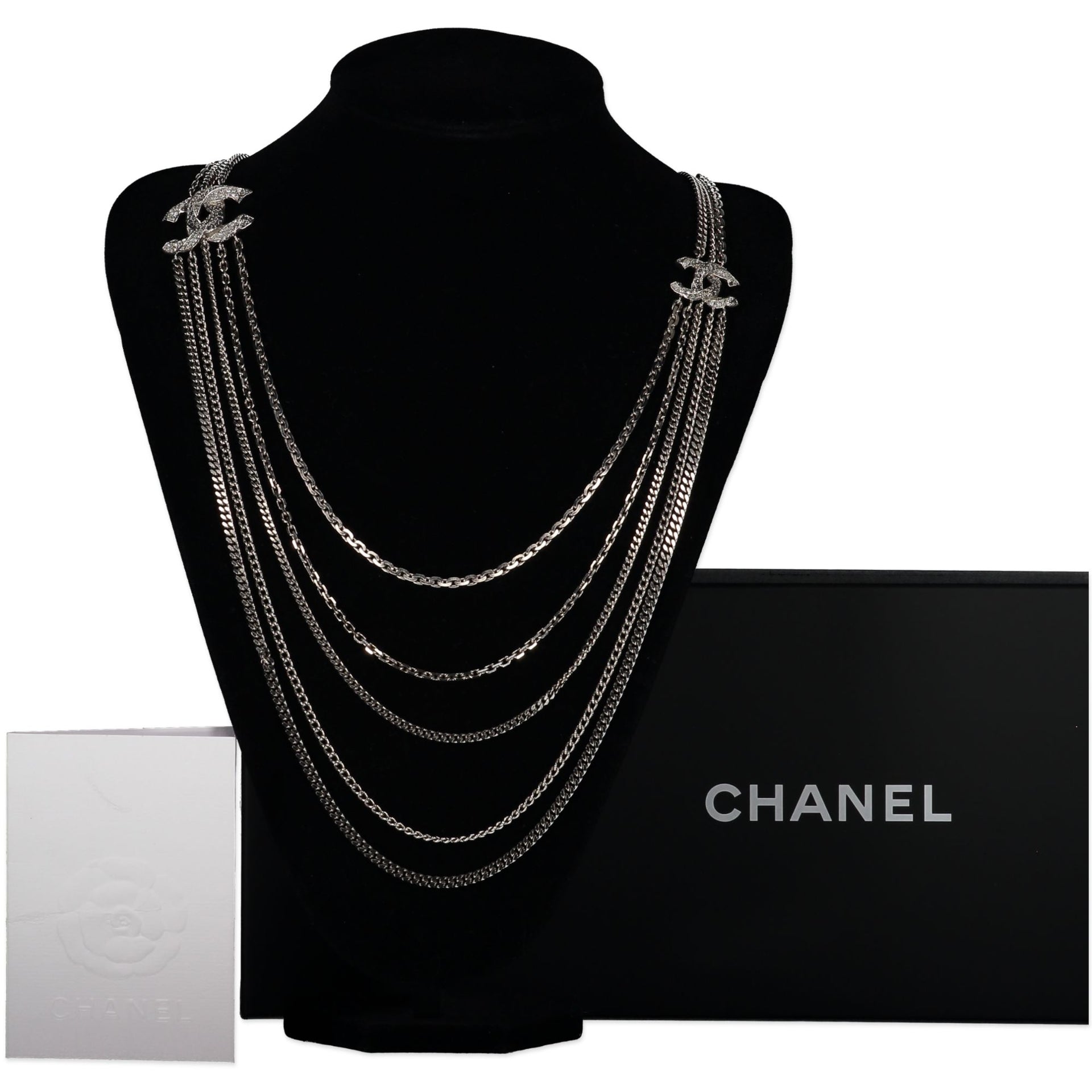 Chanel Silver Chain Logo Belt/Necklace