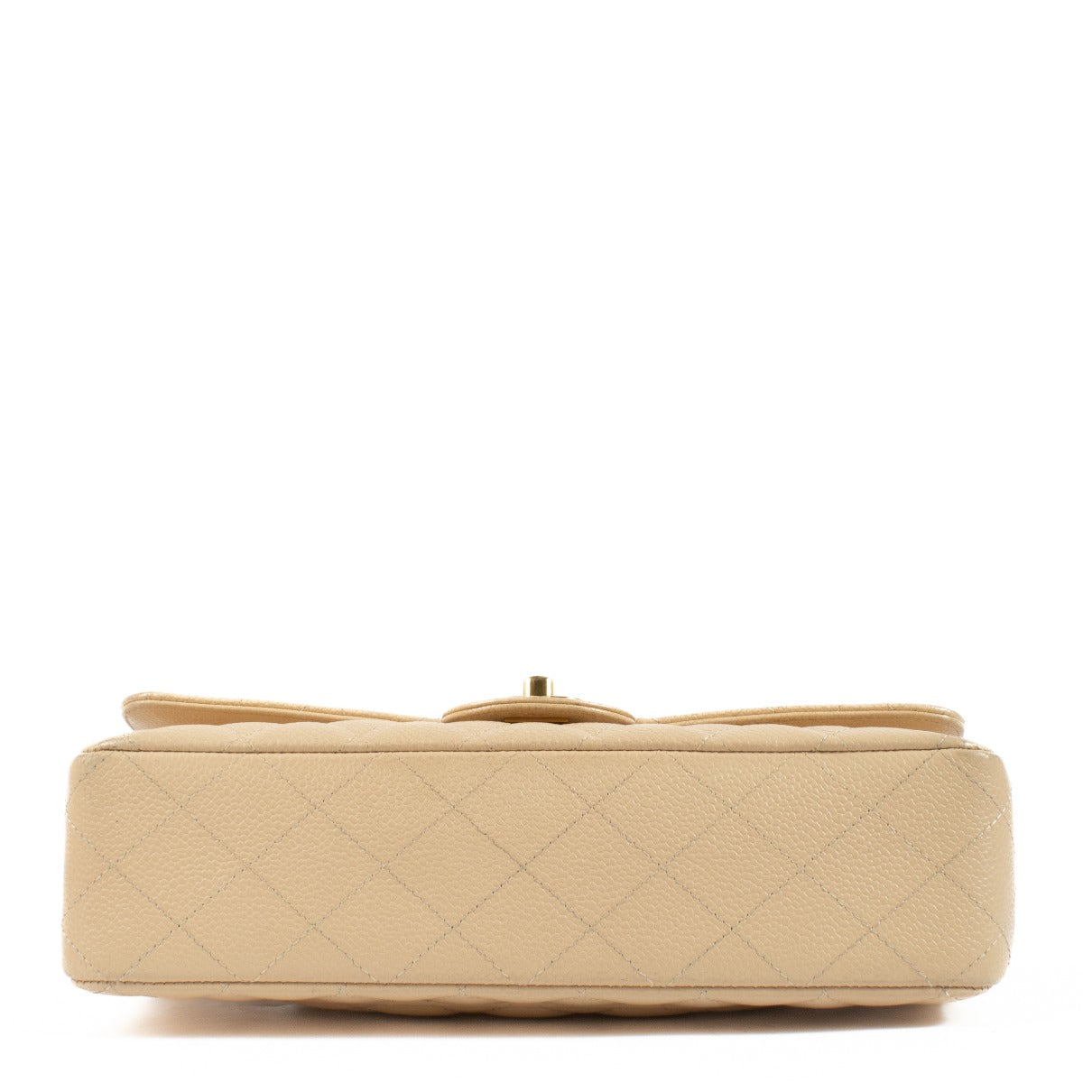Chanel Beige Caviar Leather Medium Classic 11.12 Bag