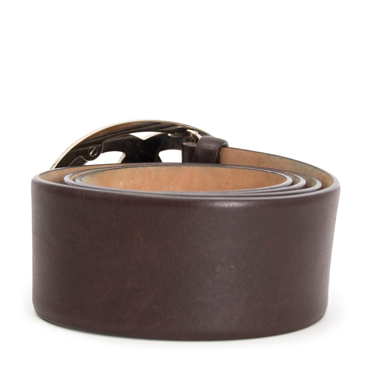Are you looking for an authentic Chanel Brown Leather Belt?