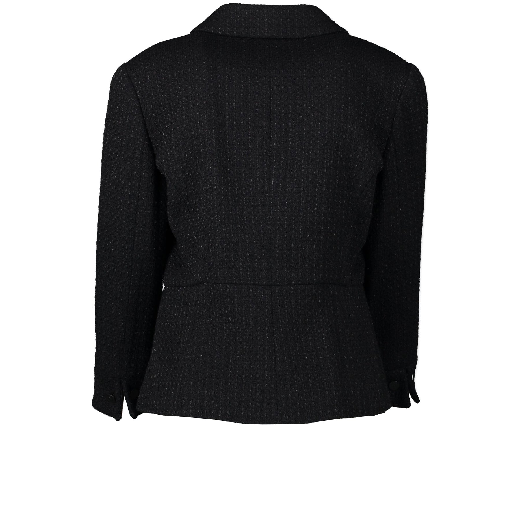 Authentic second-hand vintage Chanel Black Tweed Jacket - Size 42 buy online webshop LabelLOV