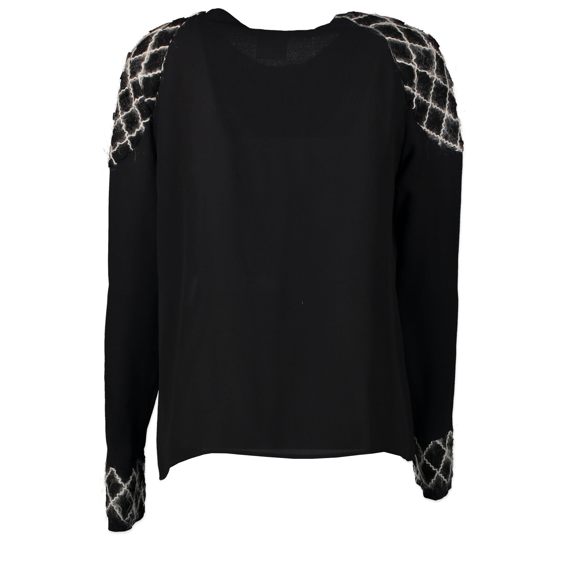 Authentic secondhand Chanel Black Silk Blouse - Size FR38 designer clothing fashion luxury vintage webshop safe secure online shopping