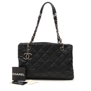 Wij kopen en verkopen uw designer handtassen Chanel Black Distressed Leather Tote Bag