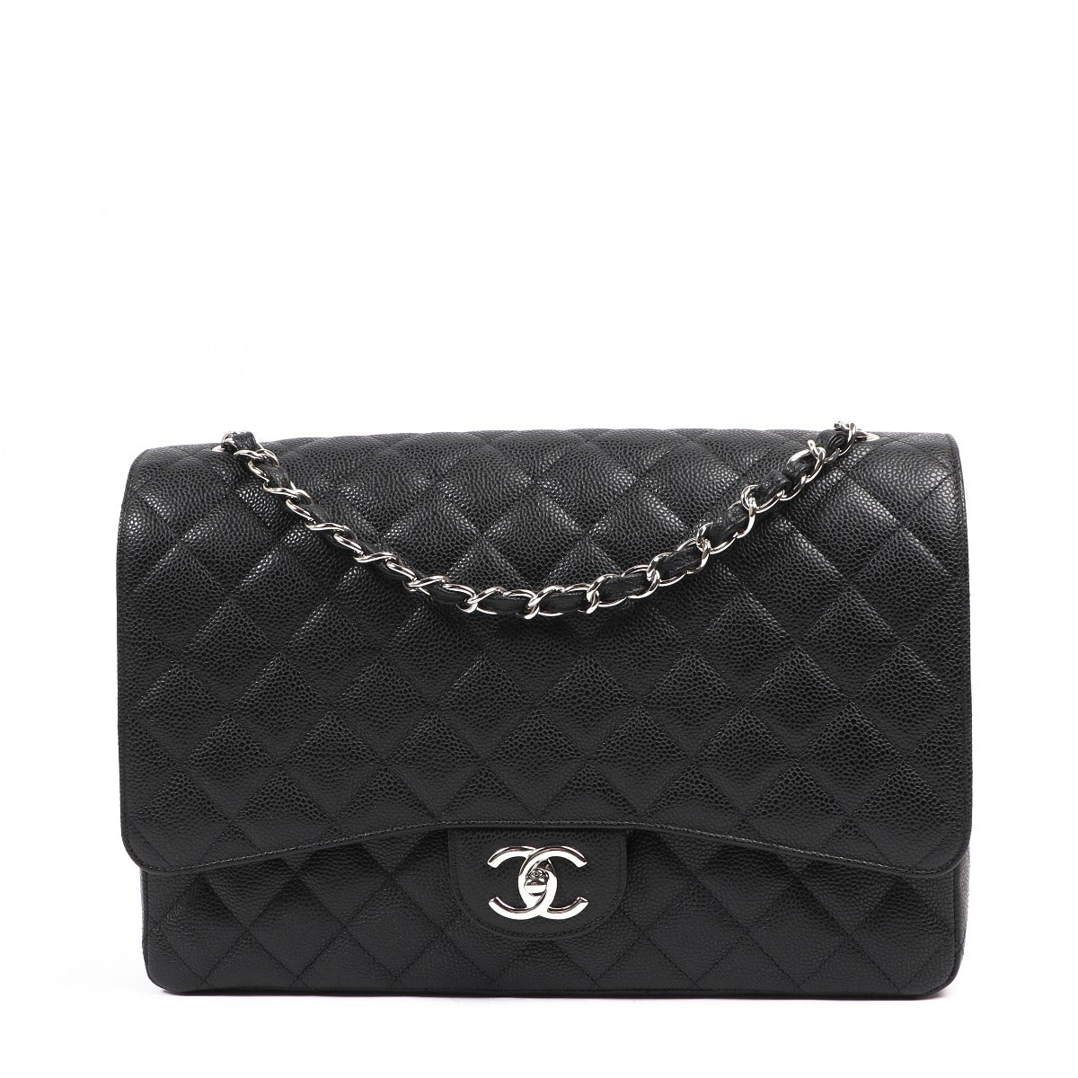 Chanel Black Caviar Maxi Classic Flap Bag