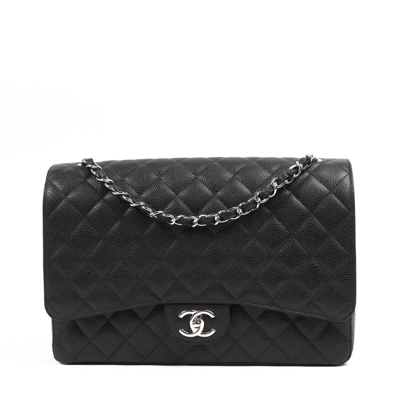 Chanel Black Caviar Maxi Classic Flap Bag