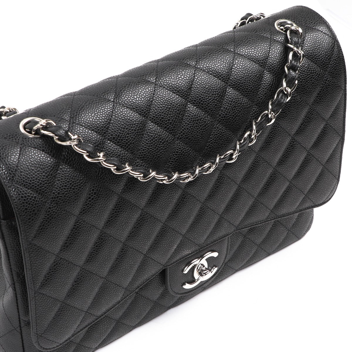 Chanel Black Caviar Maxi Classic Flap Bag