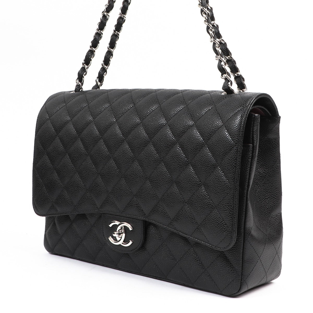 Chanel Black Caviar Maxi Classic Flap Bag