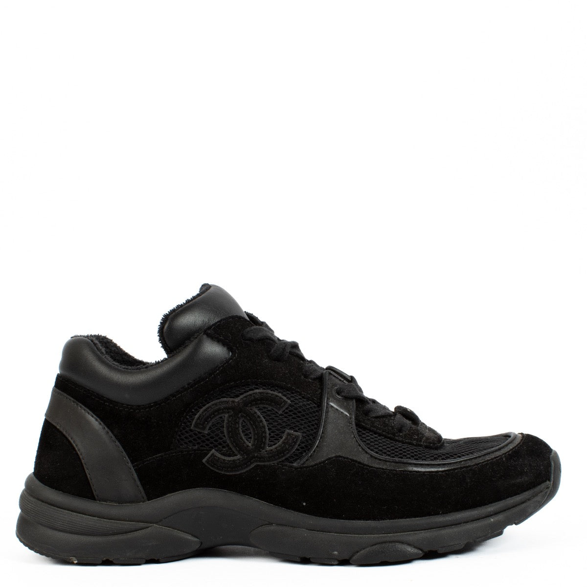 shop 100% authentic second hand Chanel Black Suede Sneakers - Size 40 1/2 on Labellov.com