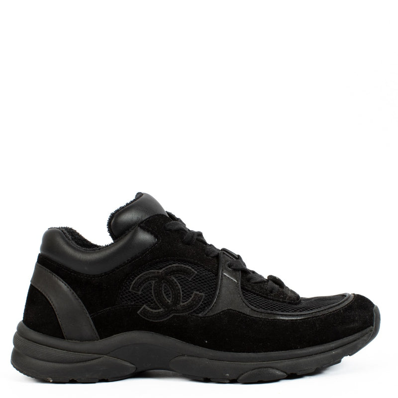 shop 100% authentic second hand Chanel Black Suede Sneakers - Size 40 1/2 on Labellov.com