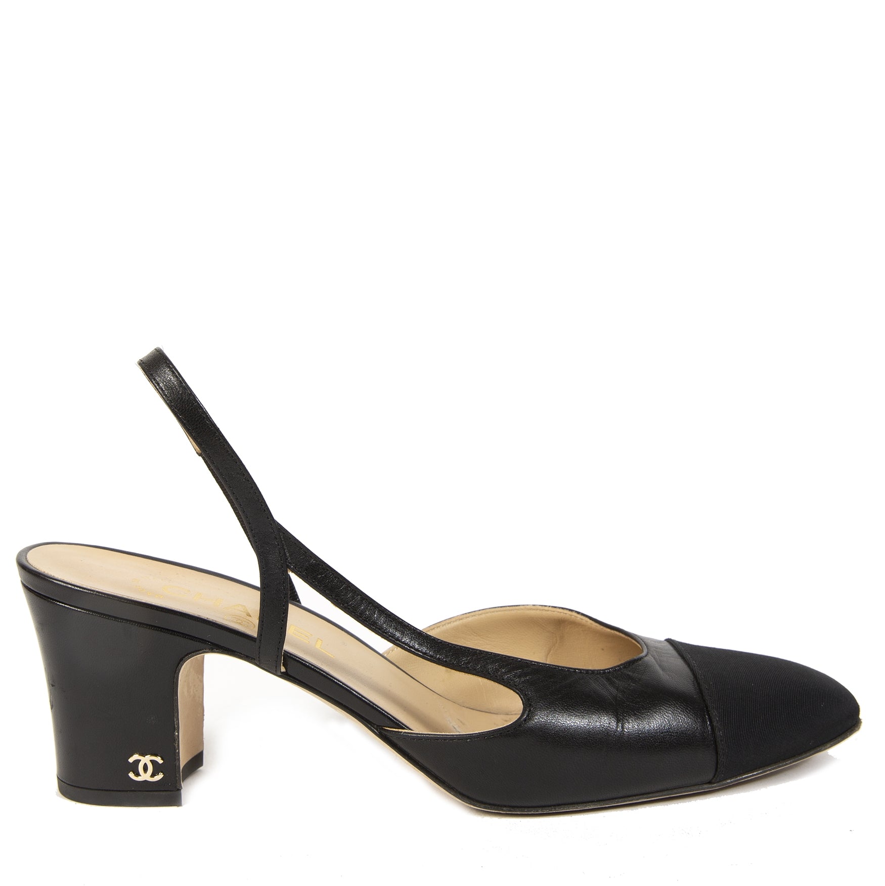Chanel Black Leather Heels Size 40,5