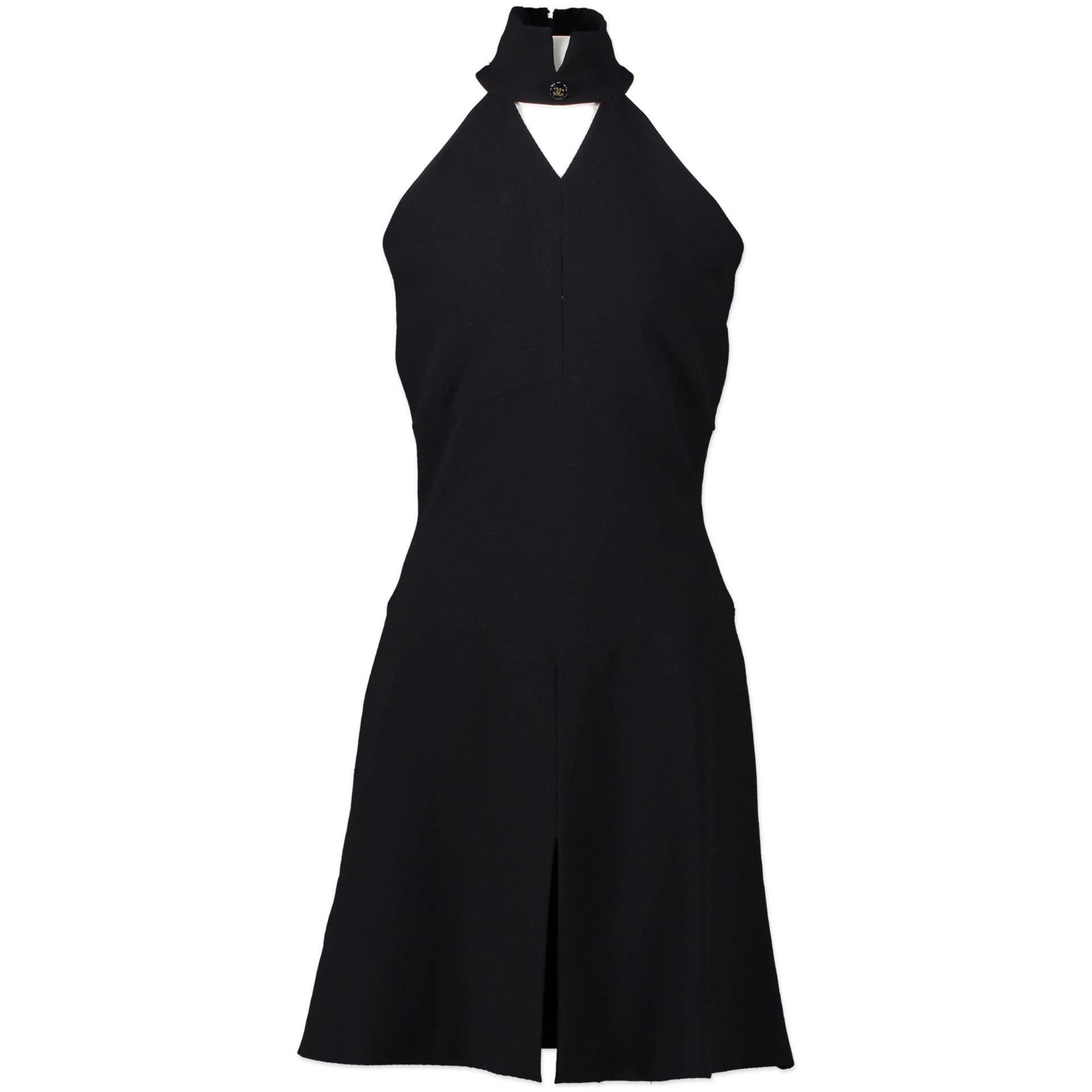 Chanel Black High Neck Dress - size 40