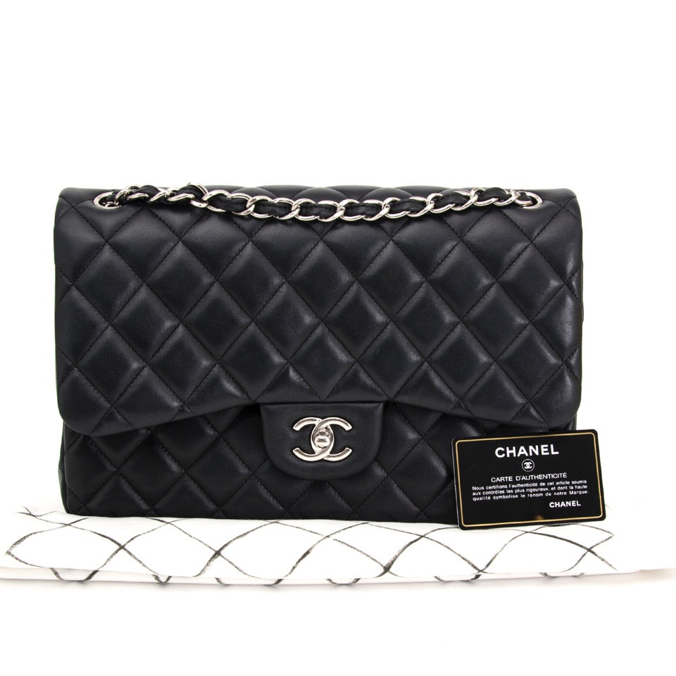 Chanel Black Lambskin Large Classic Bag