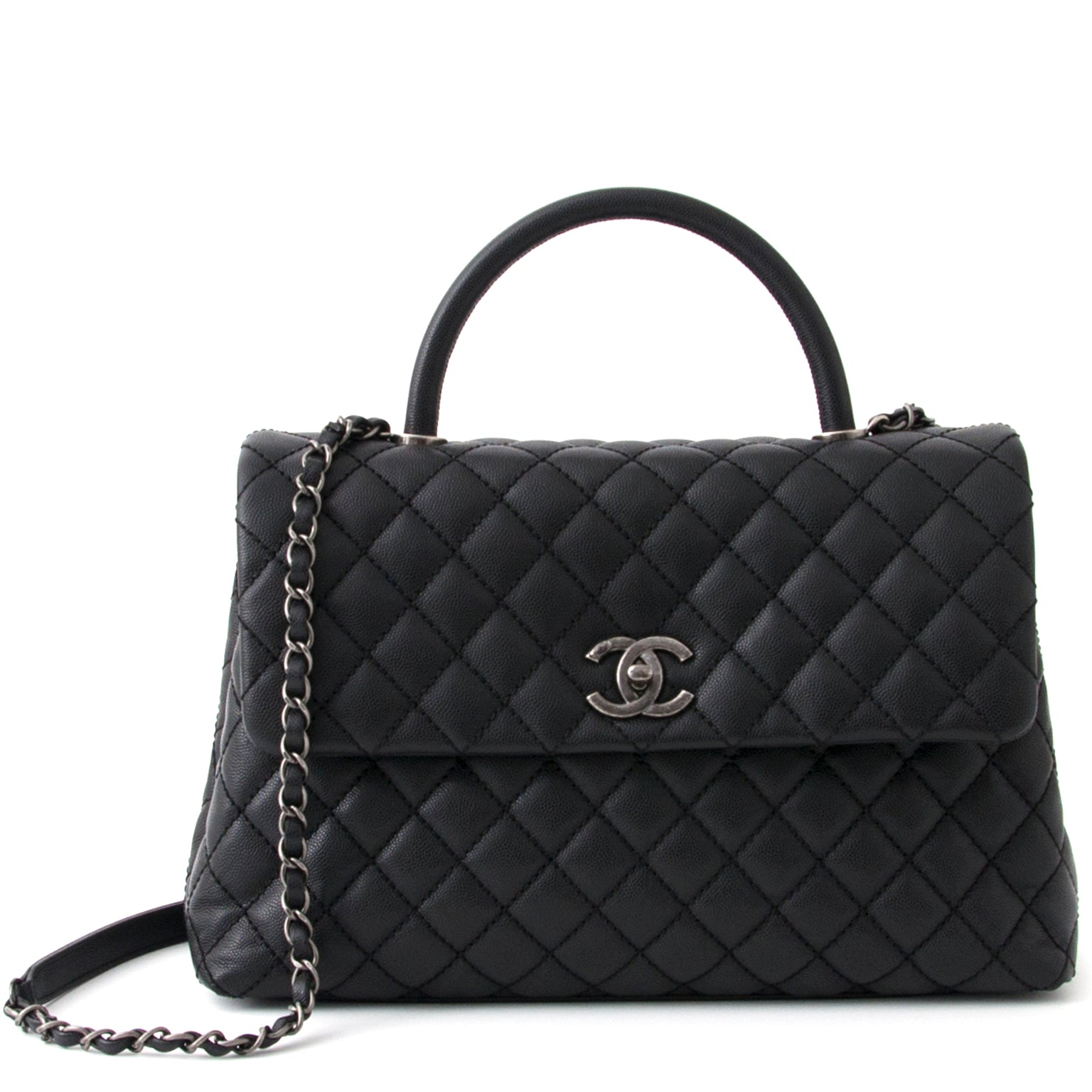 shop safe online at the best price brand new 100% authentic Chanel Black Flap Bag With Handle online webshop labellov.com