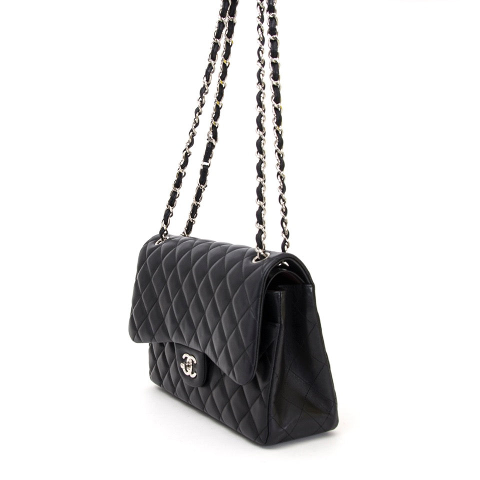 Chanel Black Lambskin Large Classic Bag