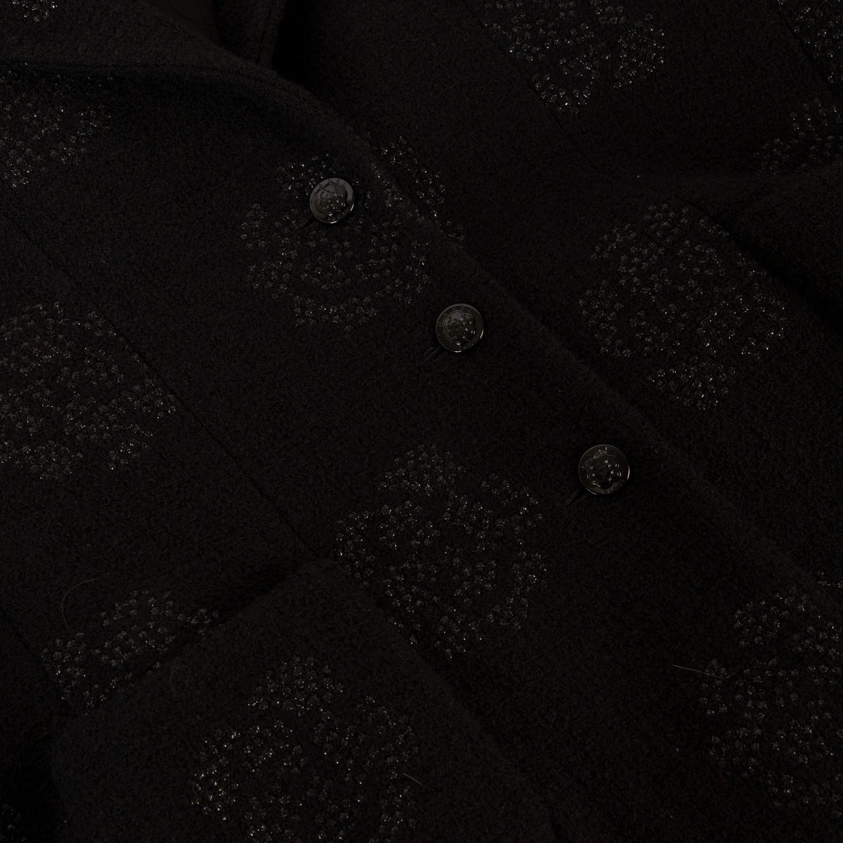 Chanel Cruise 2013 Zwart Tweed Camellia Jasje - Maat FR46