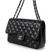 Chanel Black Lambskin Large Classic Flap Bag