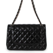 Chanel Black Lambskin Large Classic Flap Bag