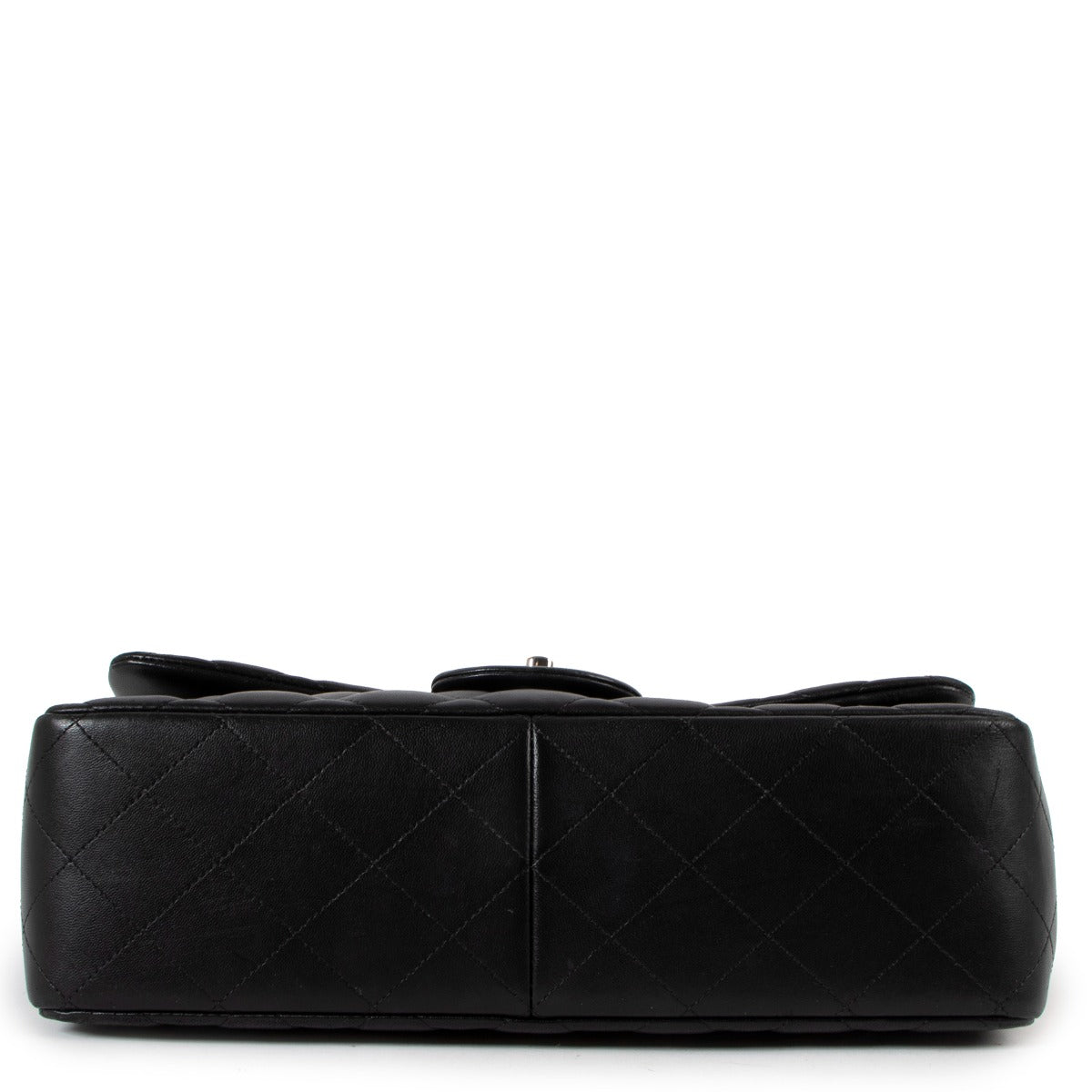 Chanel Black Lambskin Large Jumbo Classic Flap Bag