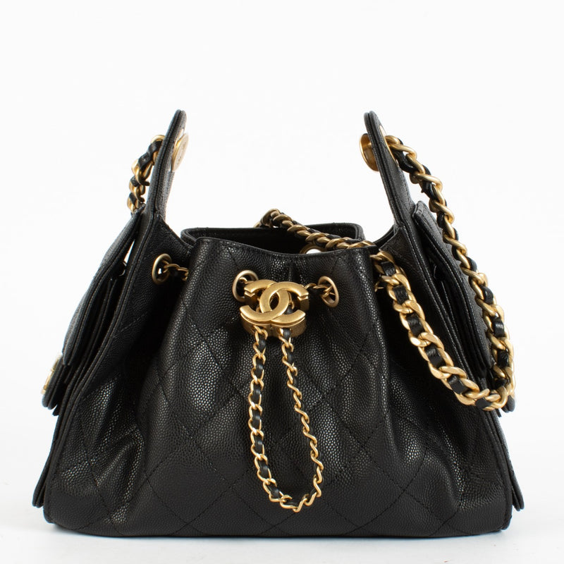 Chanel Black Caviar Chanel 25 Mini Bag