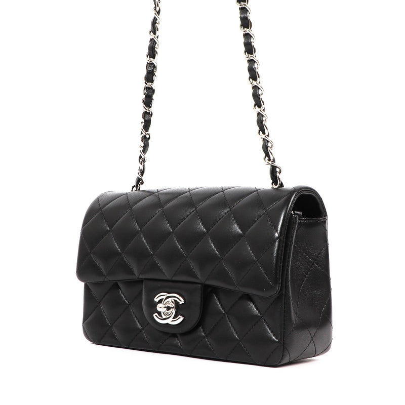 Chanel Black Lambskin Classic Mini Flap Bag