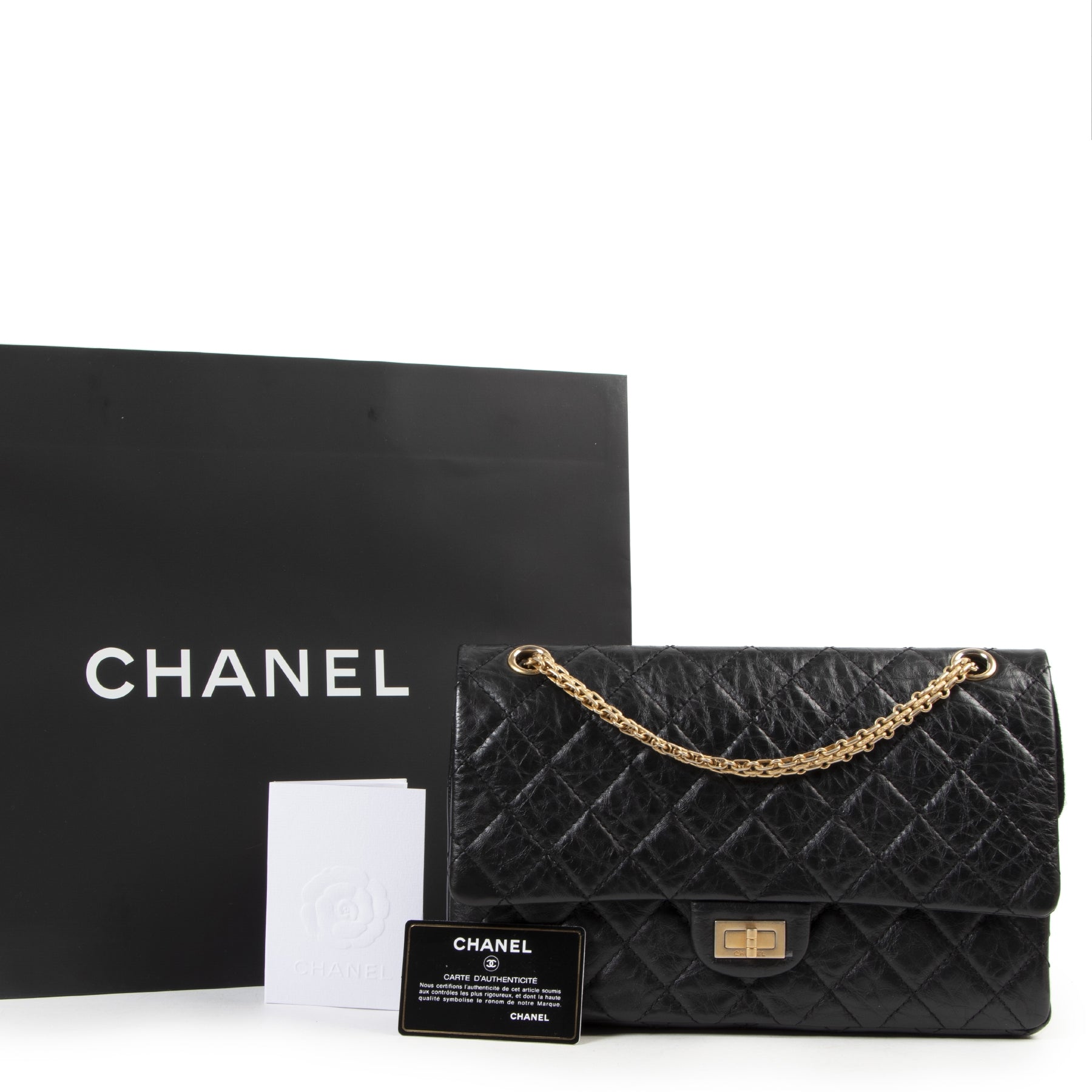 koop veilig online tegen de beste prijs Chanel Black 2.55 Reissue 226 Shoulder Bag