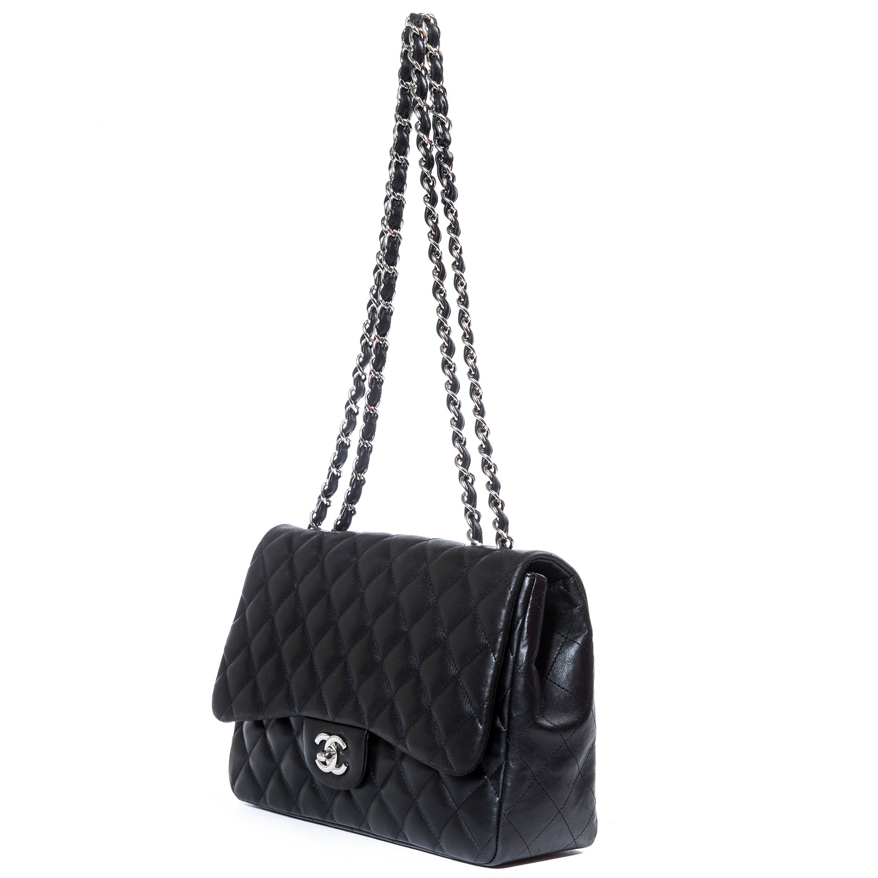 Chanel Black Caviar Leather Small Classic Flap Bag PHW