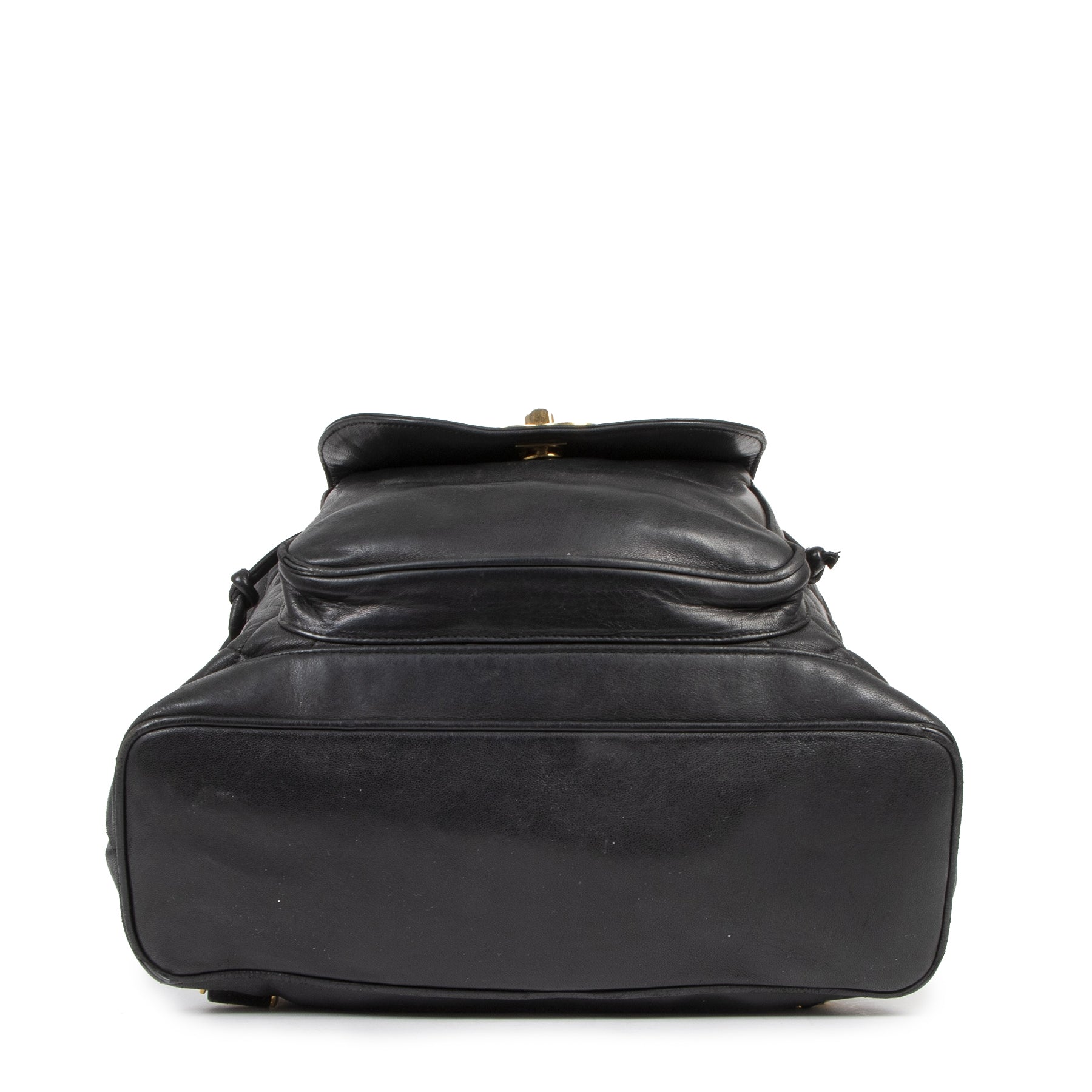 shop safe online Chanel Vintage Black Quilted Leather Backpack