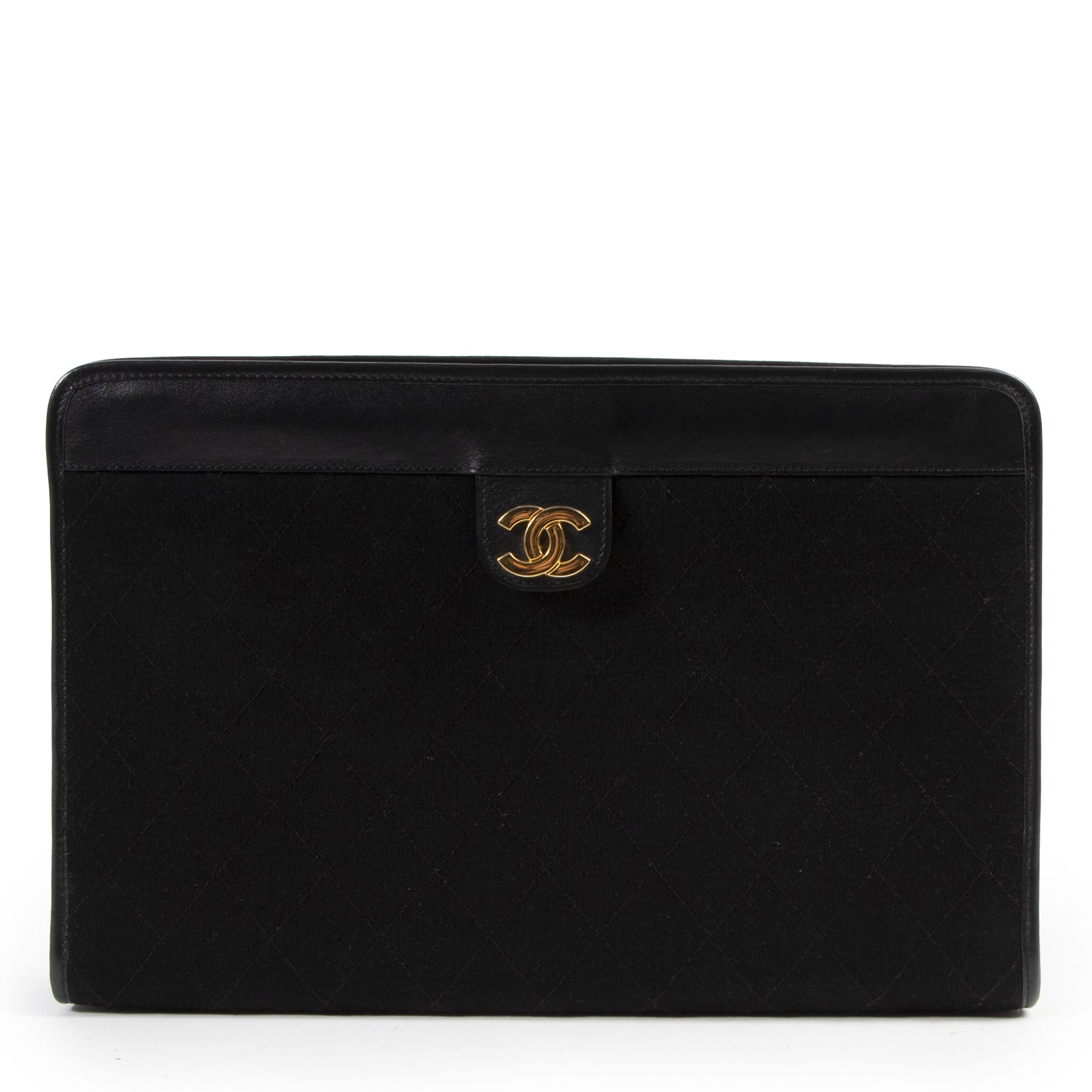 Chanel Black Matelasse CC Clutch