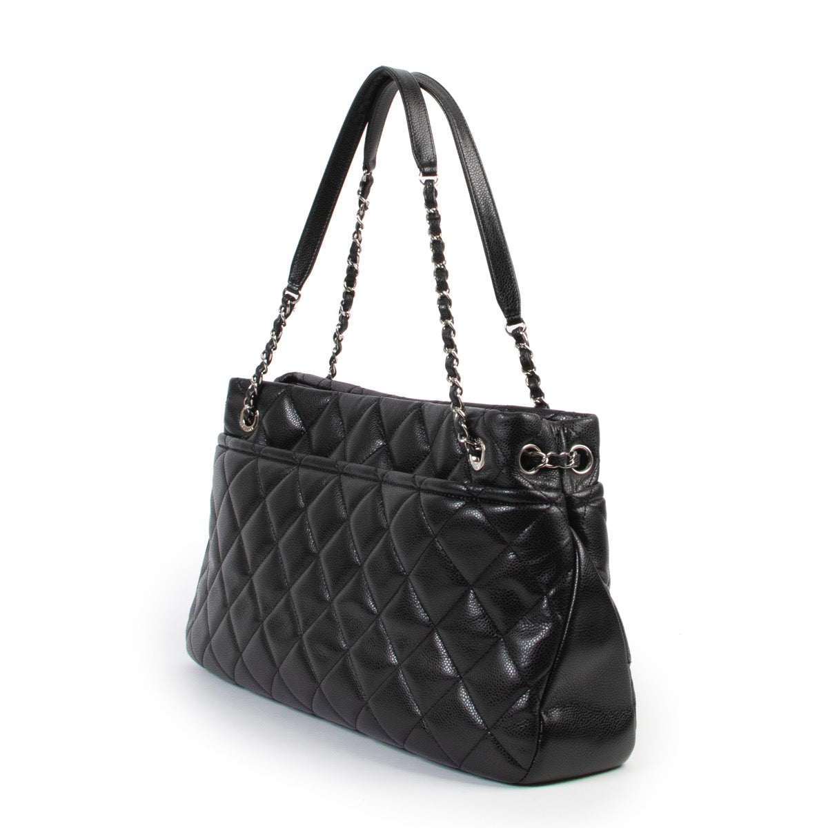 shop safe online Chanel Black Caviar Shopping Tote . excellent condition , Chanel Black Caviar Shopping Tote 100% authentic luxury