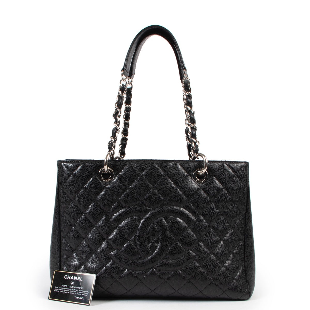 Sac cabas Chanel GST en caviar noir