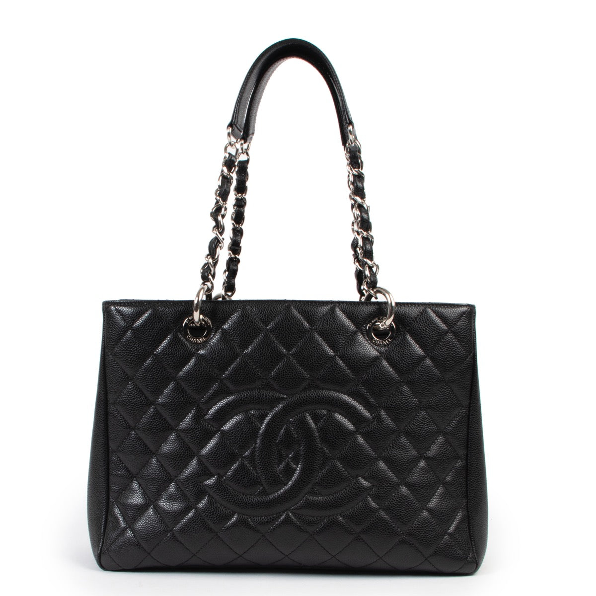 Sac cabas Chanel GST en caviar noir