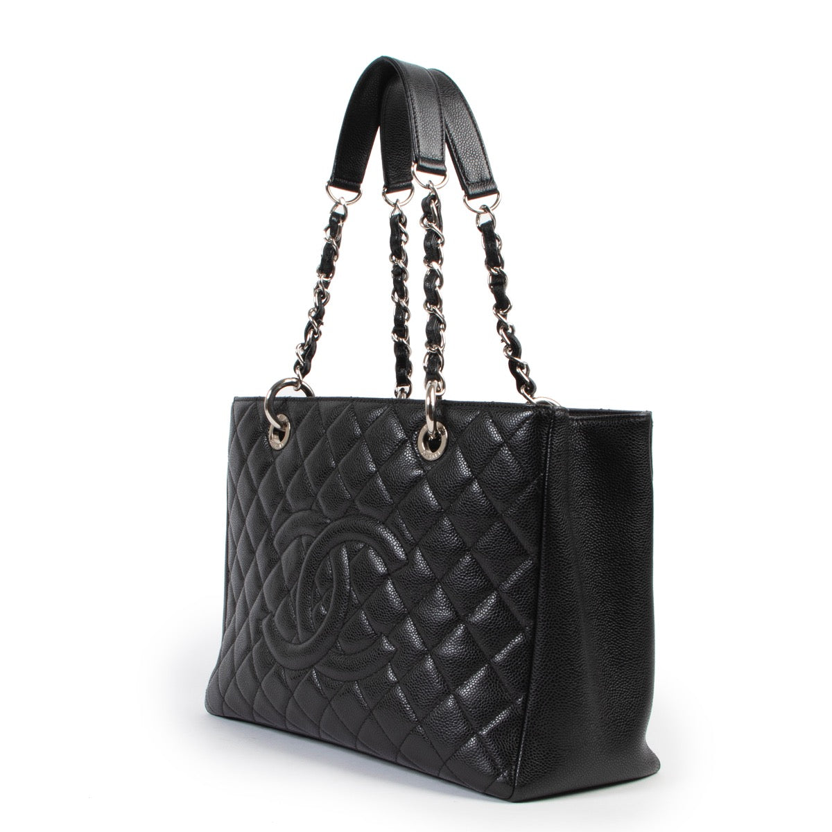 Sac cabas Chanel GST en caviar noir