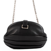 Shop safe online at Labellov in Antwerp, Knokke or Brussels this 100% authentic second hand Chanel Black Lambskin Leather Crossbody Evening Bag