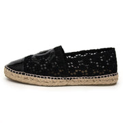 acheter en ligne pour le meilleur prix Chanel noir Laced Espadrilles comme neuf pour le meilleur prix