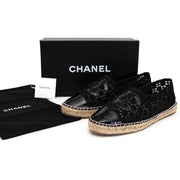 koop 100% authentieke Chanel Black Laced Espadrilles aan de beste prijs online webshop labellov.Com