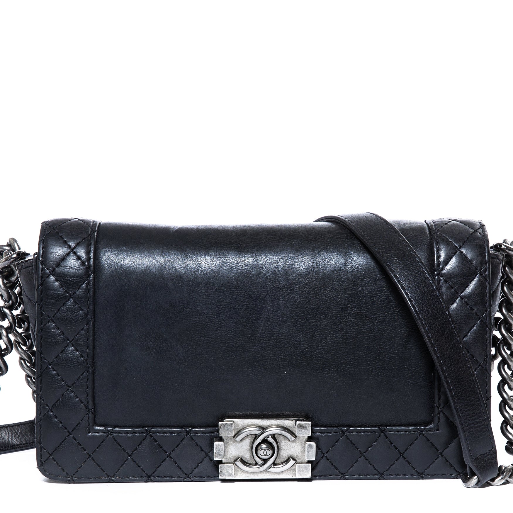 chanel boy black calfskin handbag now for sale at labellov vintage fashion webshop belgium