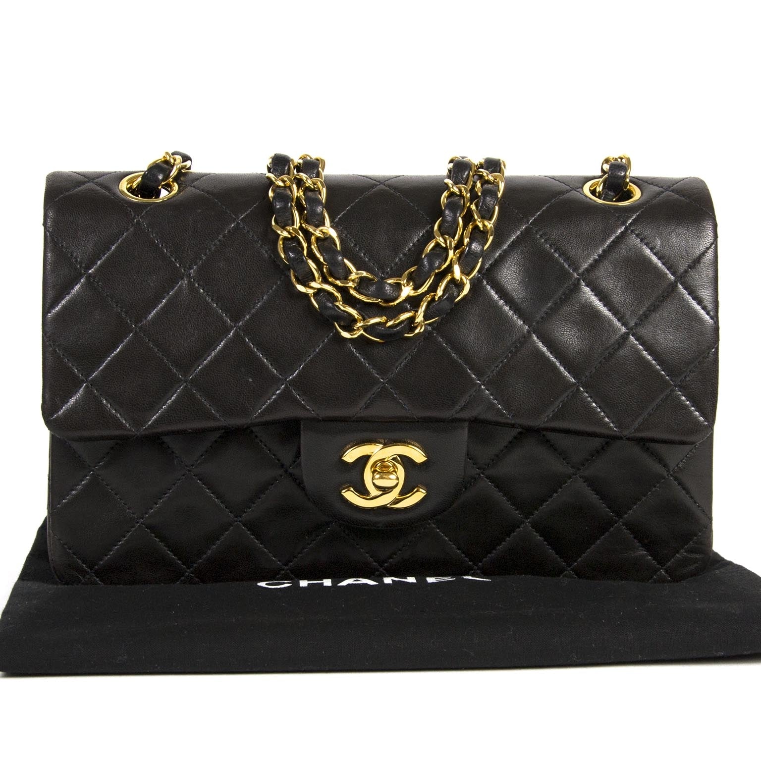 koop veilig online tegen de beste prijs Chanel Small Classic Double Flap Bag GHW