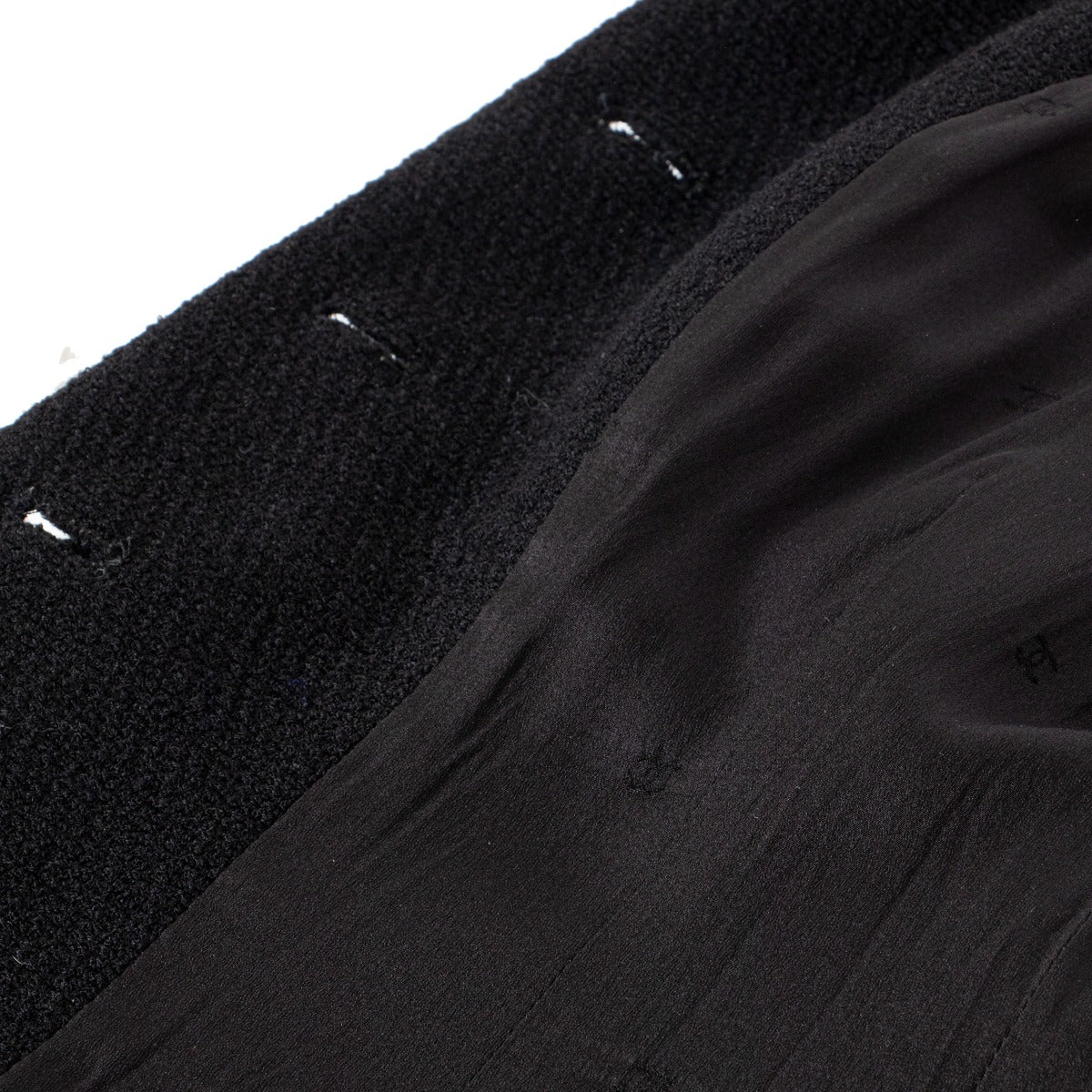 Chanel Vintage Black Tweed Wooden Button Long Coat