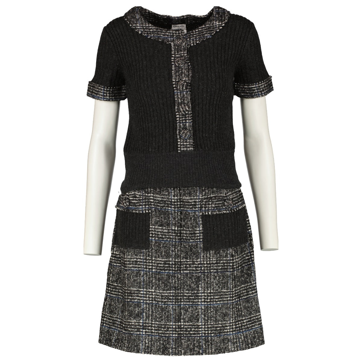 shop 100% authentic second hand Chanel Grey Set - Size 38 on Labellov.com