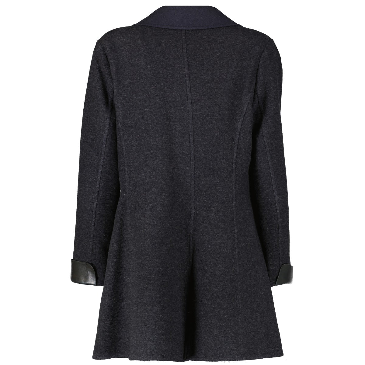 Manteau en Laine Bleu à Boucle Chanel Automne 2000 - Taille FR42