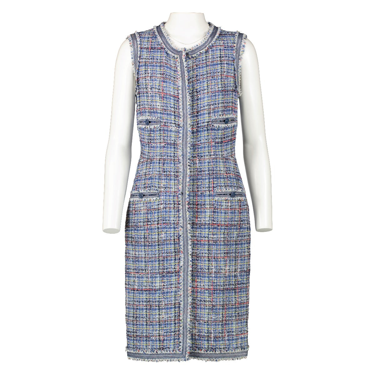 Chanel 09P Blue Tweed Dress
