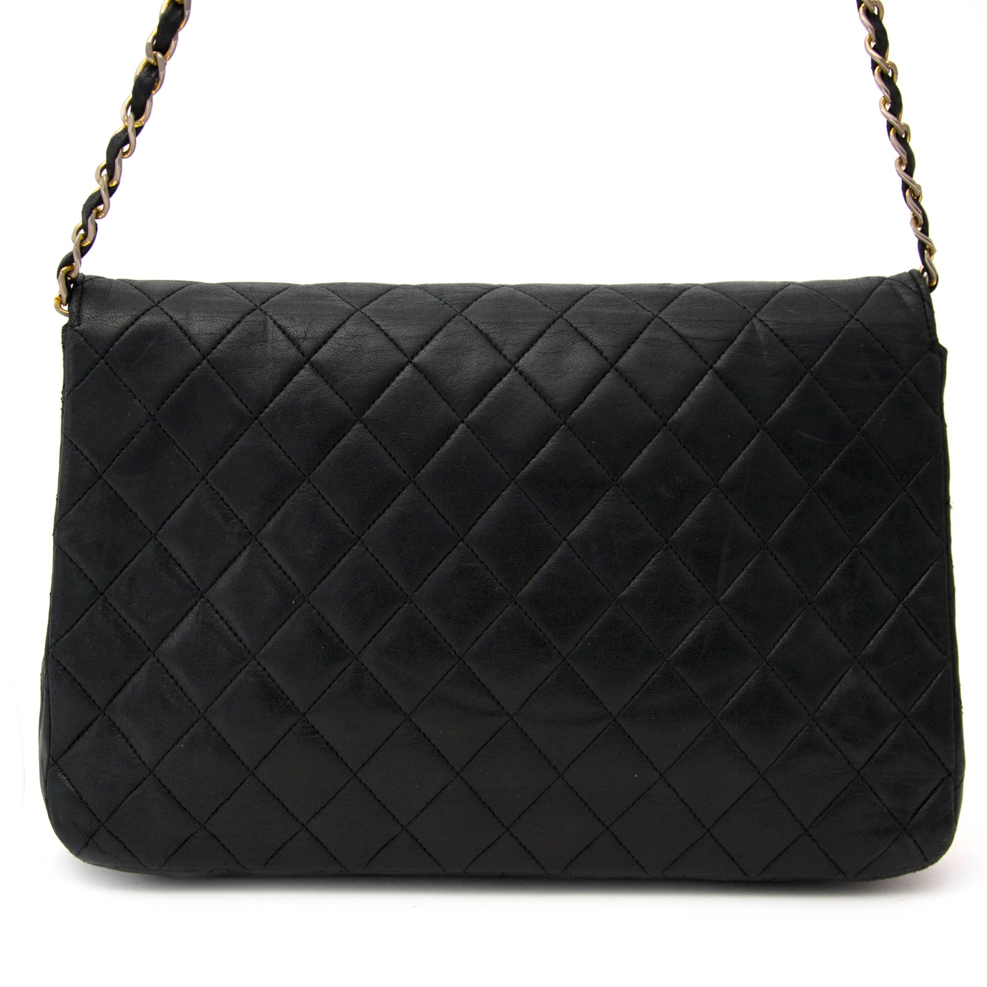 Buy your authentic Chanel Vintage Black Quilted Shoulder Bag for the best price