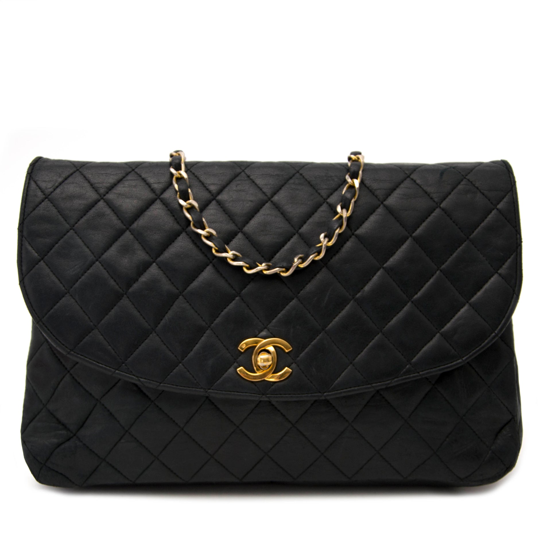 Preloved Chanel Vintage Black Quilted Shoulder Bag