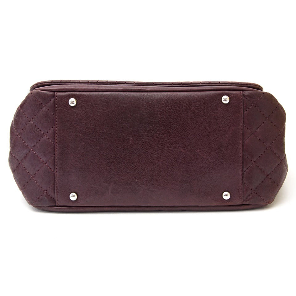acheter en ligne pour le meilleur prix comme neuf sac a main Chanel Coco Bengal Accordion Flap Plum.