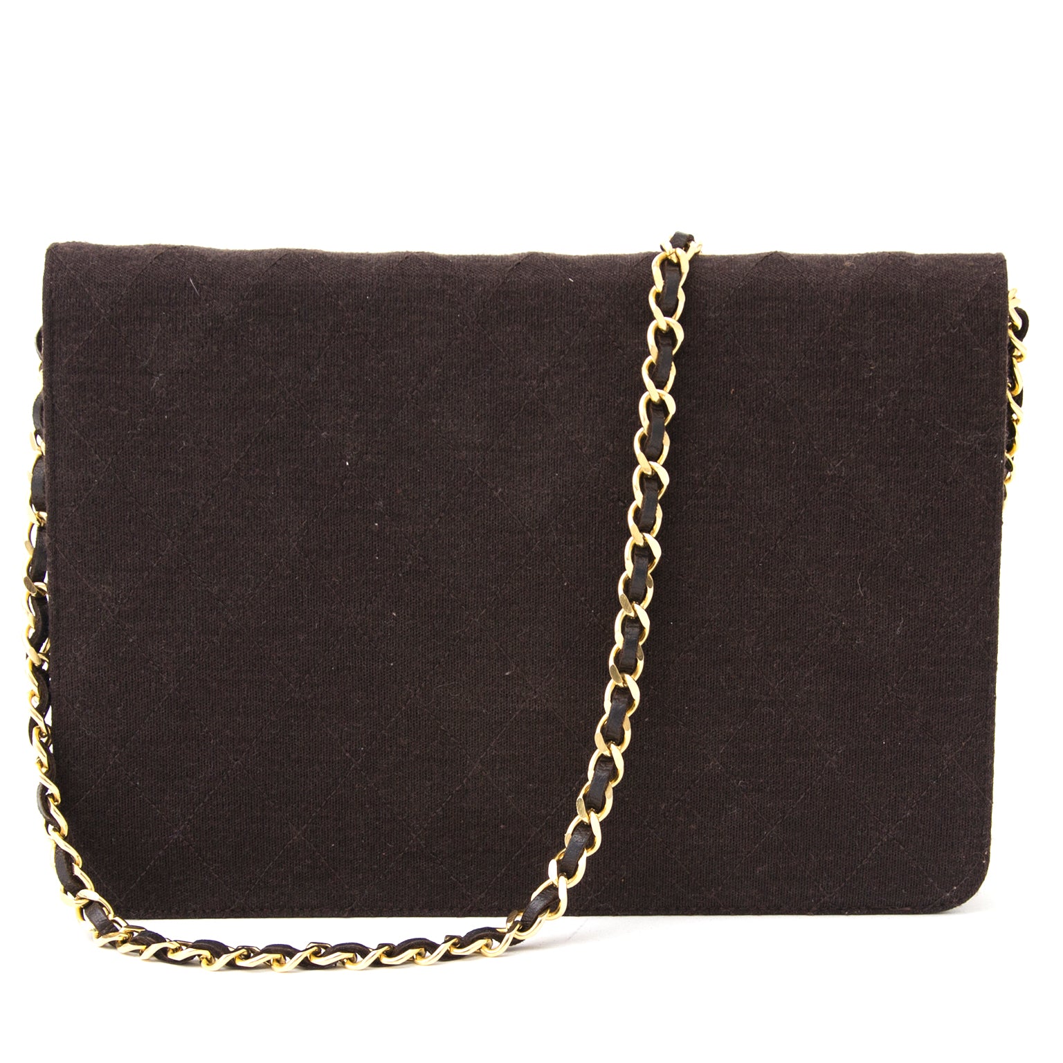 by safe online second hand Chanel Quilted Brown Flap Bag best price online webshop labellov.com best price