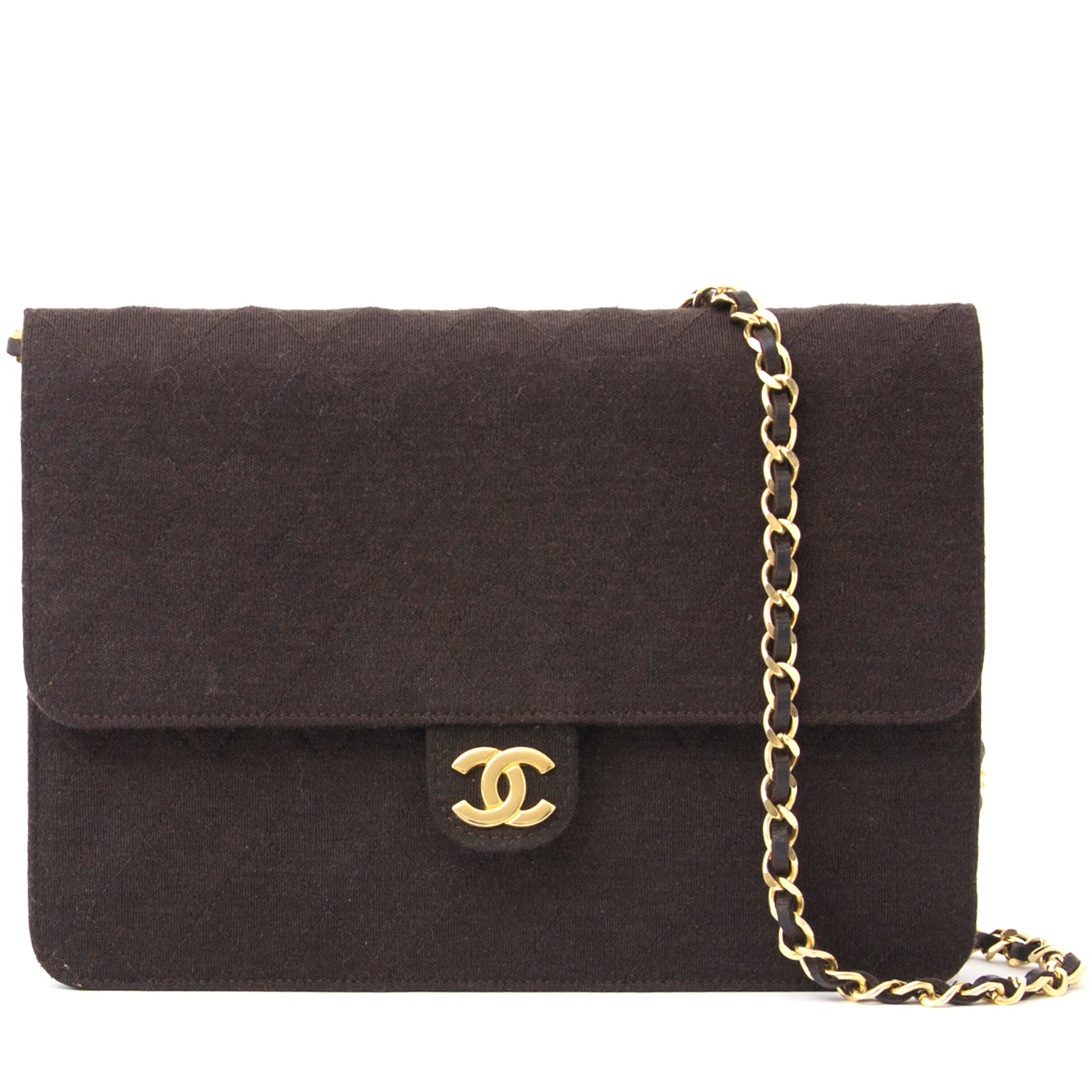 shop your designer Chanel Quilted Brown Flap Bag at the best price Chanel Quilted Brown Flap Bag