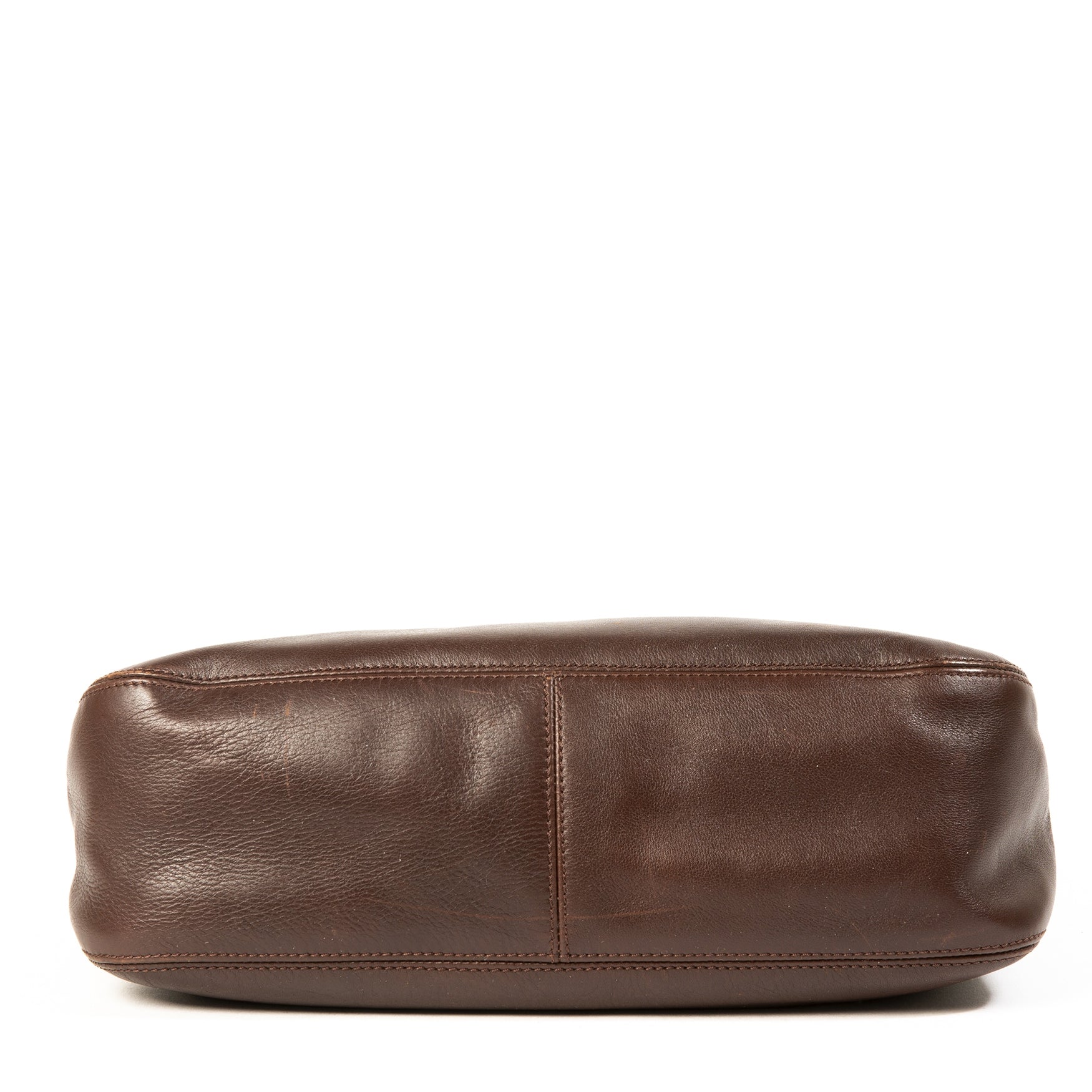 Sac bandoulière Chanel en cuir lisse marron