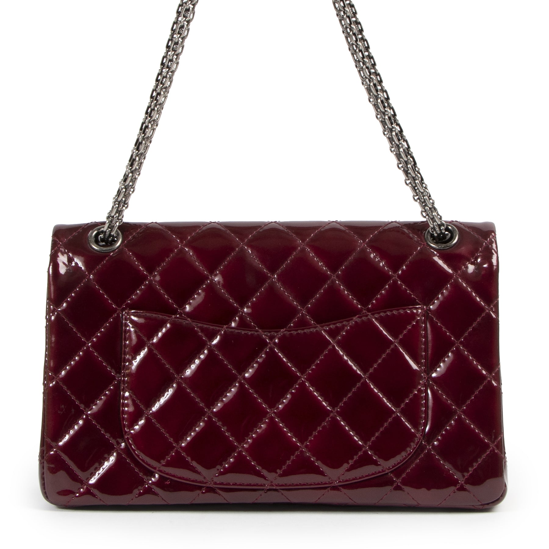 Chanel 2.55 Reissue 226 Patent Burgundy Flap Bag kopen en verkopen aan de beste prijs