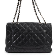 Chanel Jumbo Classic Single Flap Bag Black Caviar Leather PHW pour le meilleur prix chez Labellov à Anvers