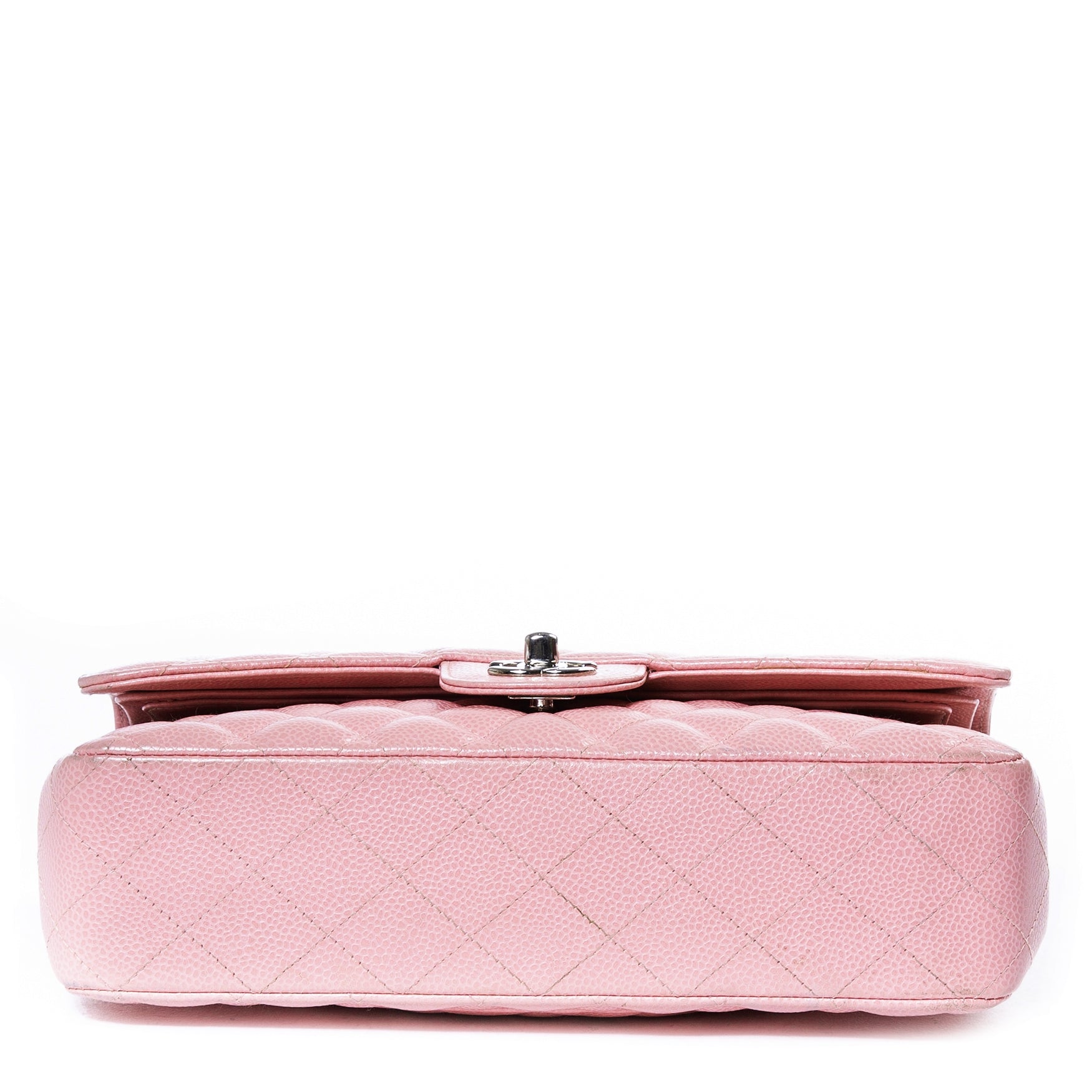 Chanel Pink Quilted Caviar Medium Classic Double Flap Bag