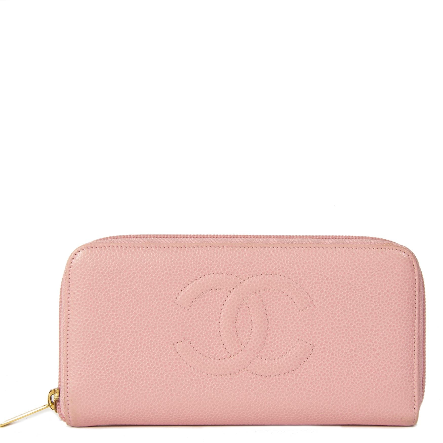 Chanel Pink Caviar Zippy Wallet